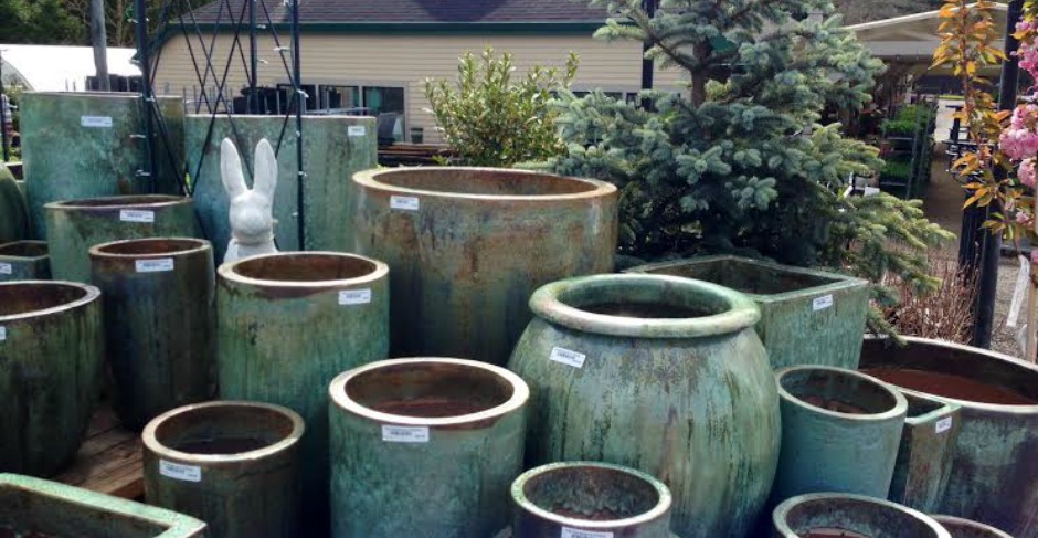 Green Ceramic Pots